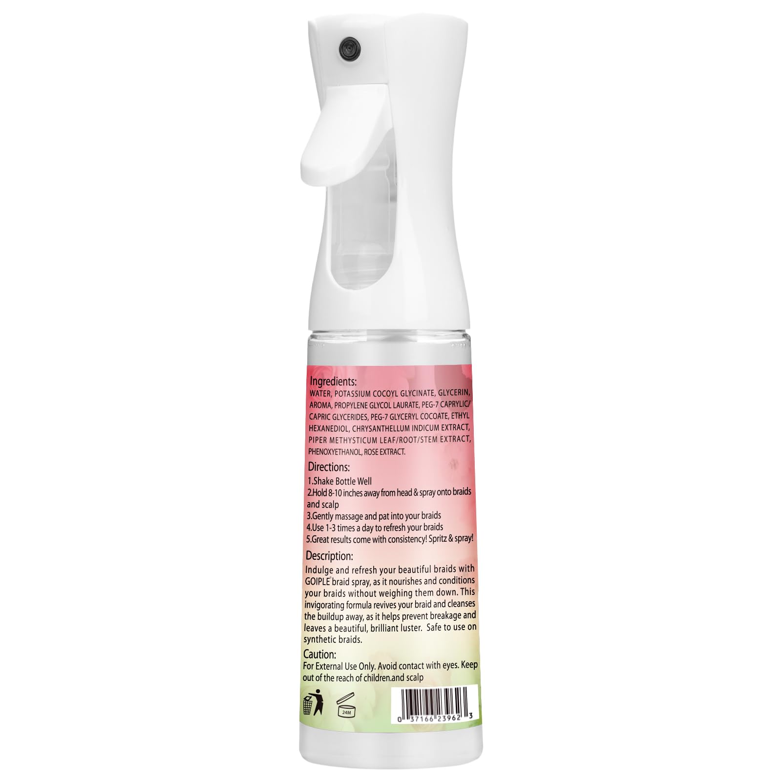 Goiple Lightweight Hair Mist promotes softness and ease of styling.