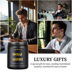Gold-embossed detailing on the black jar candle