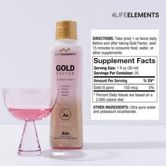 Close-up of Gold Factor delivering ultra-fine gold particles to cells