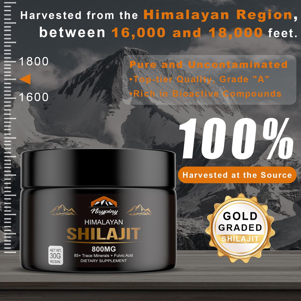Gold grade Shilajit resin with fulvic acid and 85 minerals