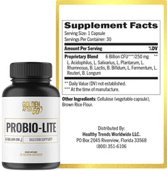 Probio-Lite bottle front view showcasing gut health and digestion support