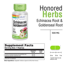 Goldenseal root 250mg capsule container