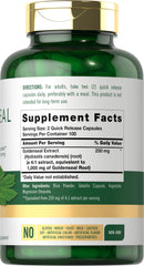 Goldenseal root capsules quick-release graphic