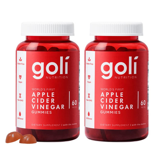 Goli Apple Cider Vinegar Gummies bottles – 2 pack, 60 count