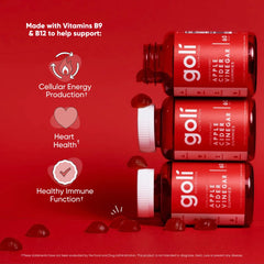 Back label of Goli ACV Gummies showing nutrition facts