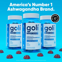 Goli Ashwagandha Gummies mixed berry flavor close-up for tasting appeal.