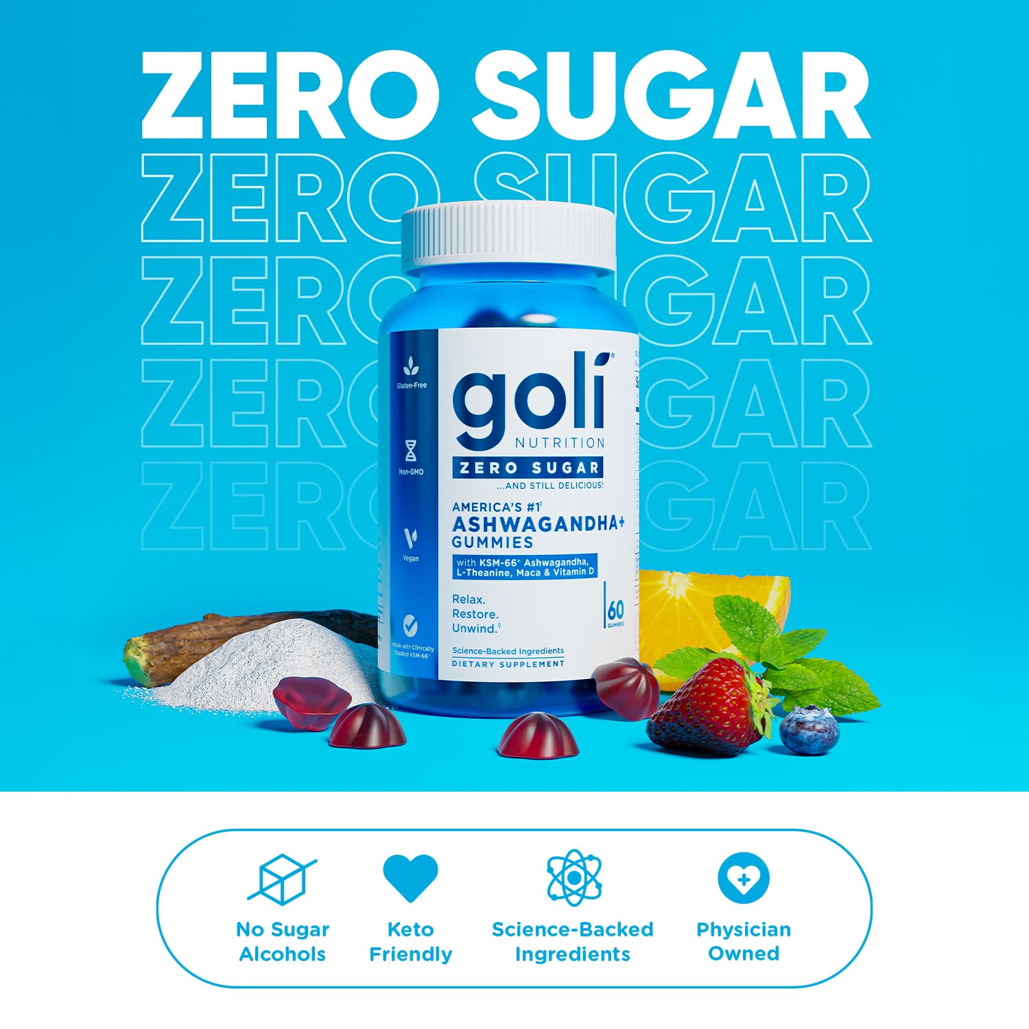 Non-GMO badge on Goli bottle