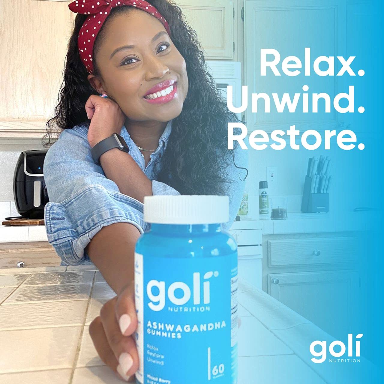 Gluten-free and gelatin-free plant-based gummies by Goli.