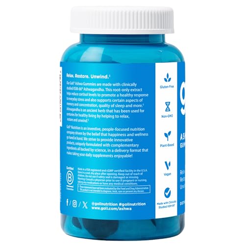 Goli Ashwagandha & Vitamin D Gummy bottle with KSM-66 label