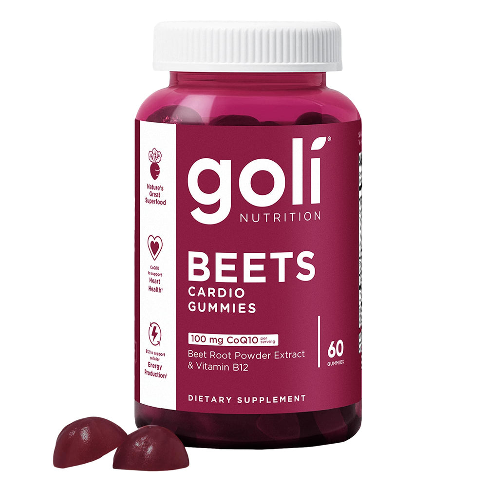 Goli Beets Cardio Gummy bottle and label