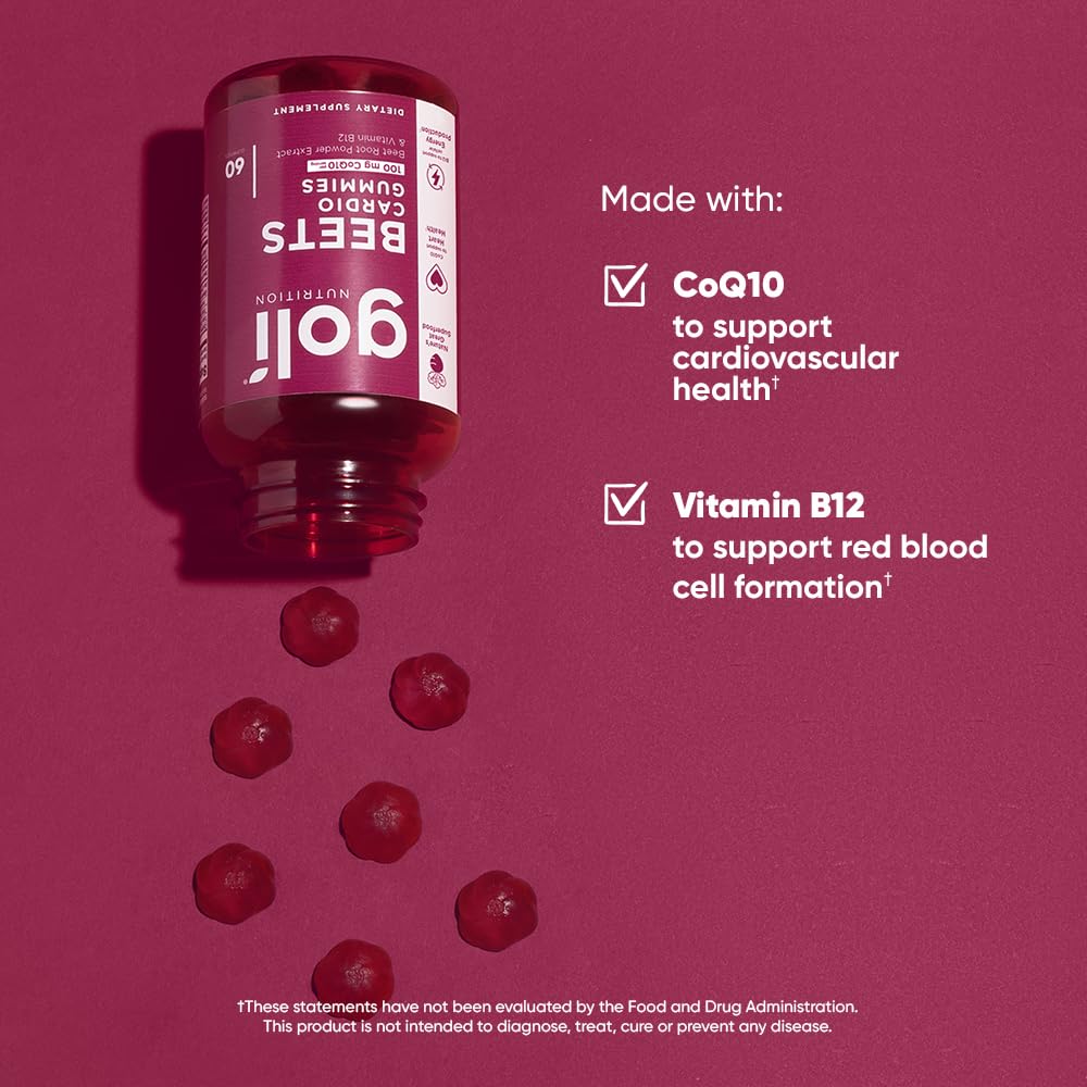 Goli Beets Cardio Gummy vegan, non-GMO, gluten-free status