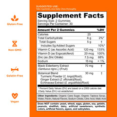 Bundle of five bottles of Goli Immune Vitamin Gummy (300 count total)