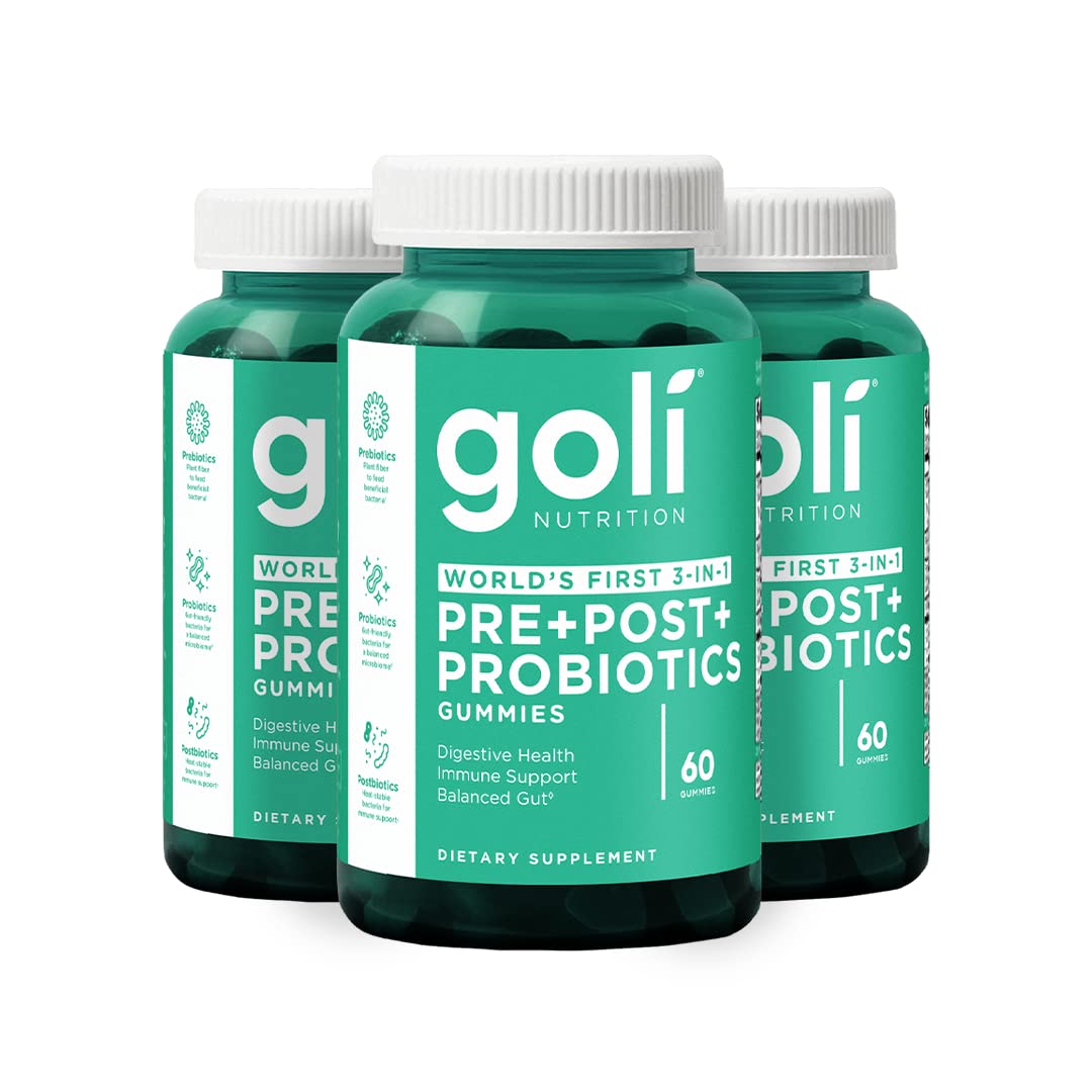 Goli Pre+Post+Probiotics Gummies 180-count bottle