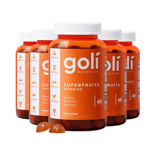 Goli Superfruits Gummies bottle with 300 count label