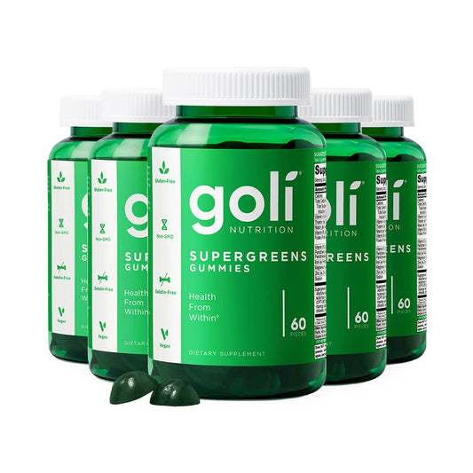 Goli SuperGreen Vitamin Gummy bottle - front view