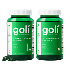 Goli SuperGreens Gummies bottle front view with label