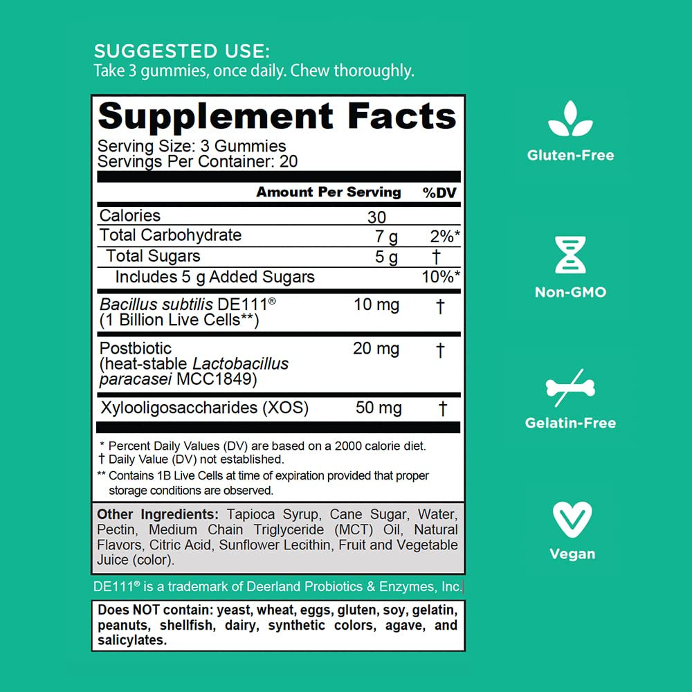 Vegan, non-GMO, gluten-free and gelatin-free gummies