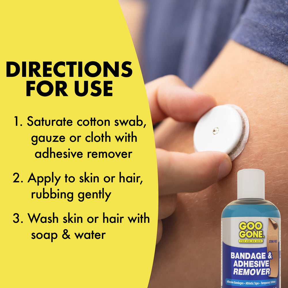 Goo Gone Remover clears insulin pump adhesive residue neatly