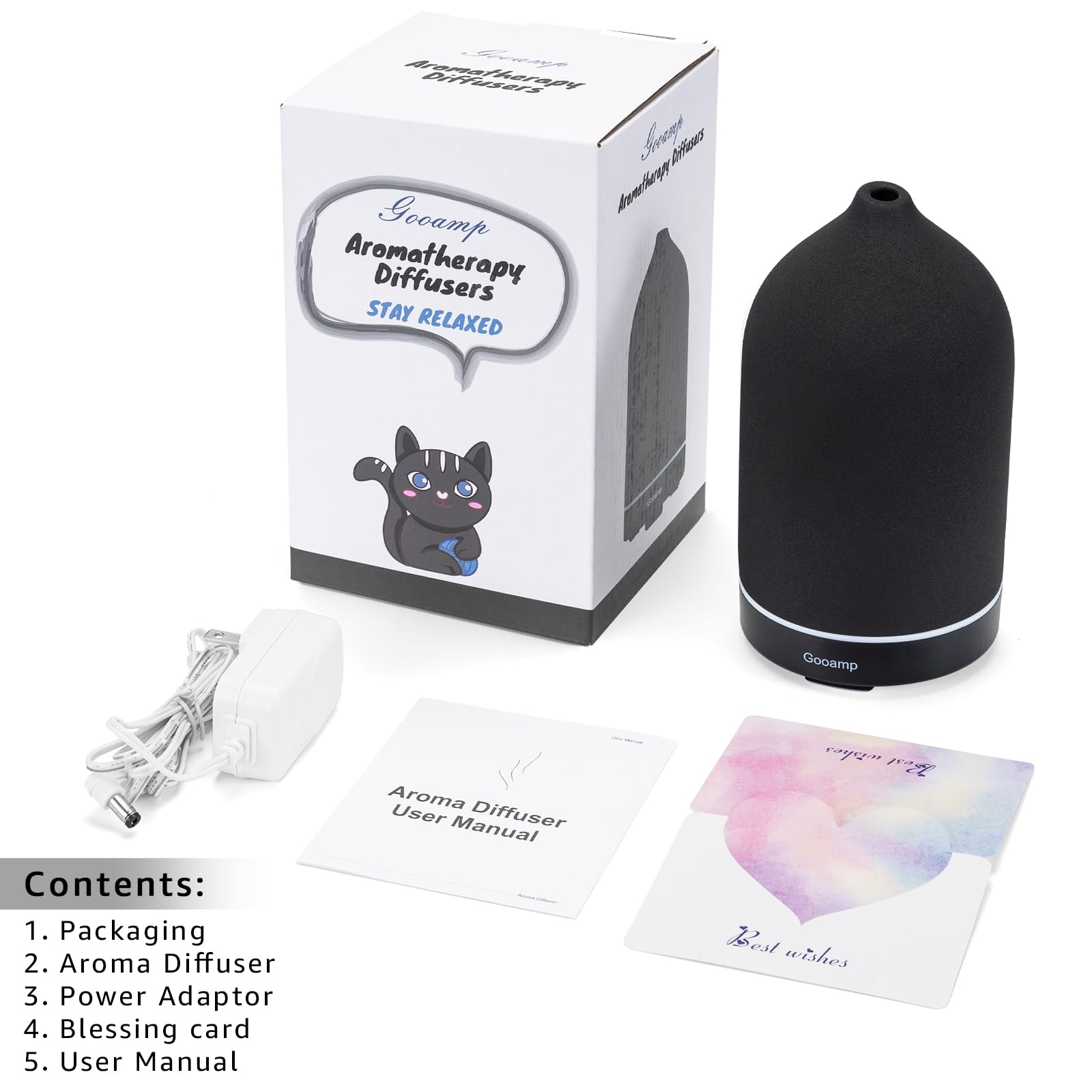 Gooamp 200ML ceramic diffuser gift set