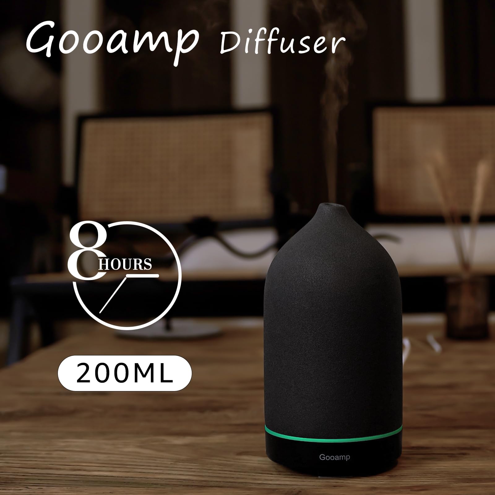 Gooamp diffuser with 7-color LED mood lighting