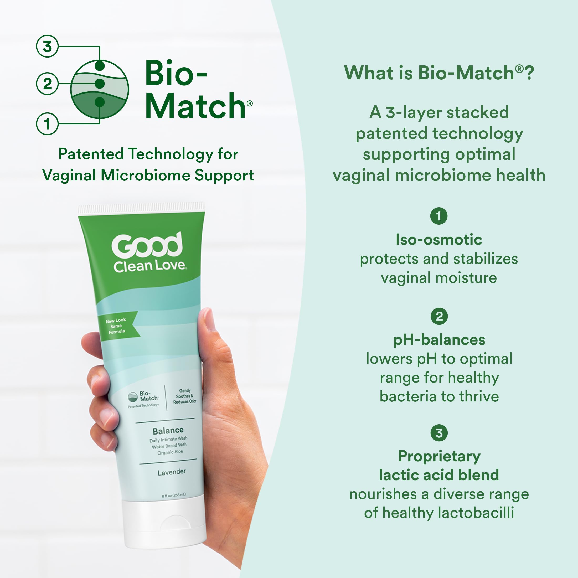 Good Clean Love Balance wash botanicals Aloe Vera Lavender Calendula for sensitive skin comfort