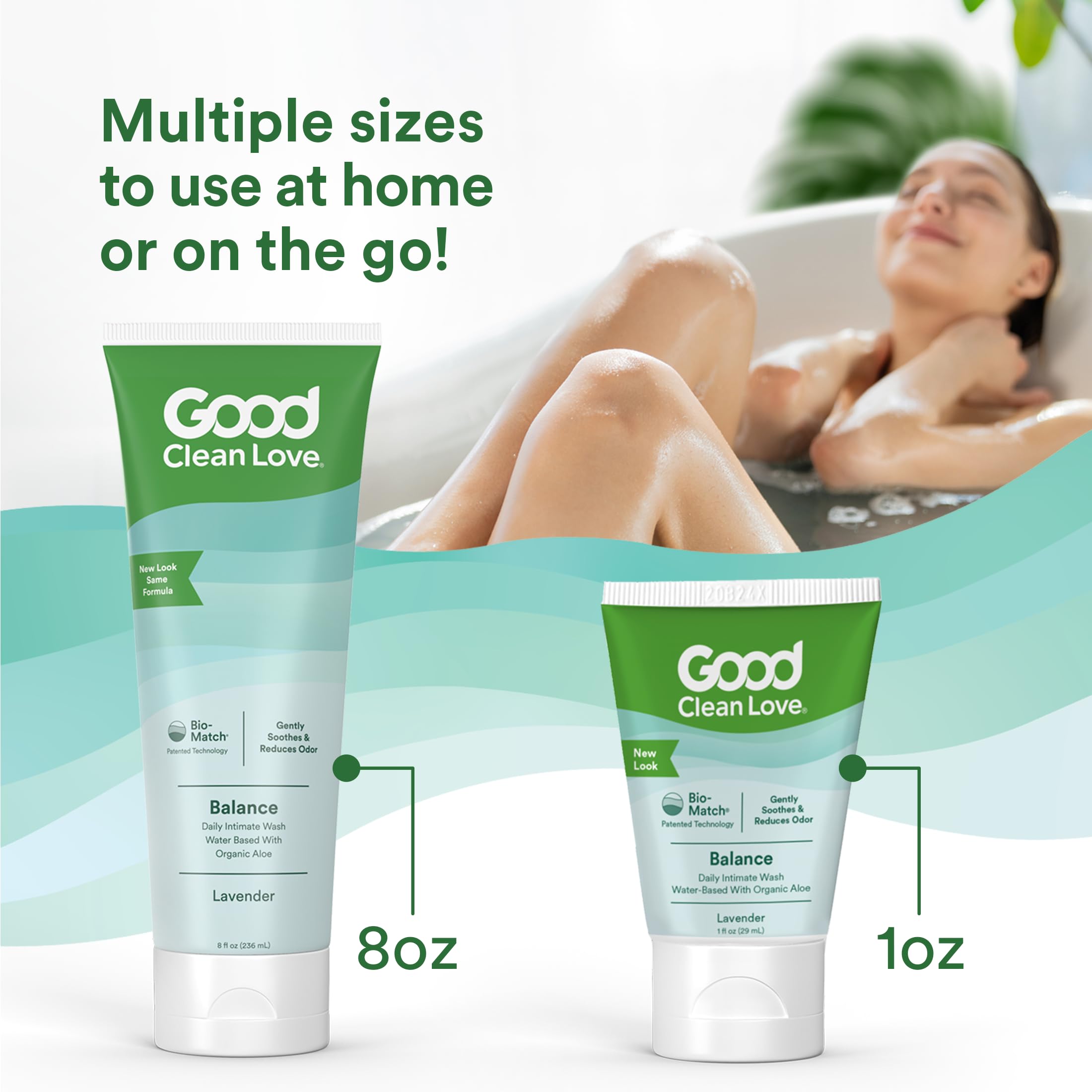 Good Clean Love Balance wash fragrance-free label emphasizes a gentle formula for everyday use
