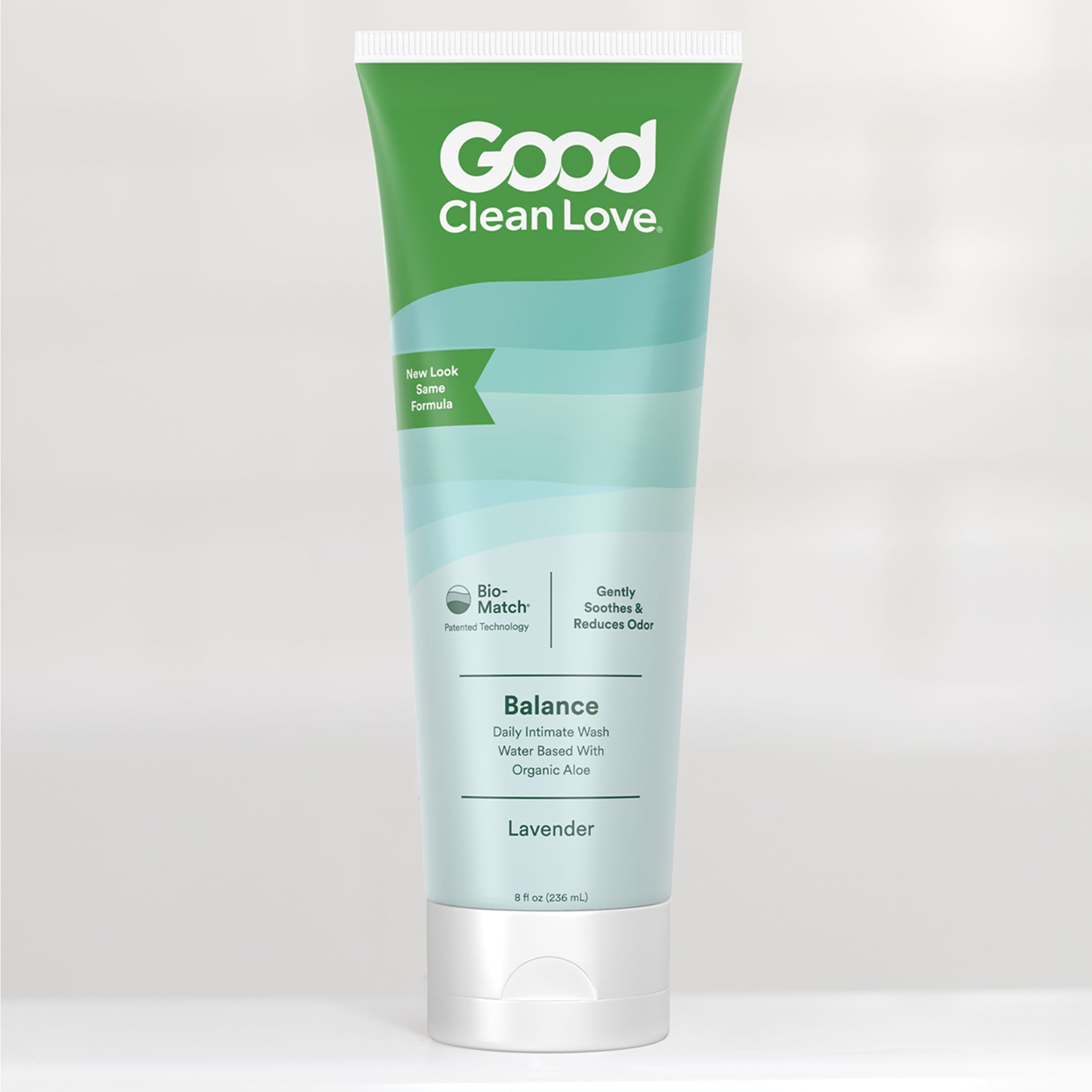 Good Clean Love Balance wash packaging varies image communicates consistent quality care