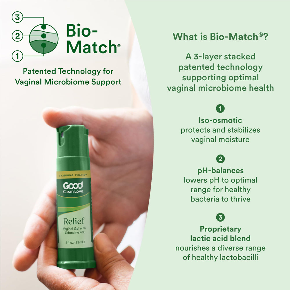 Good Clean Love OTC relief product used for vaginal care in a self-care routine