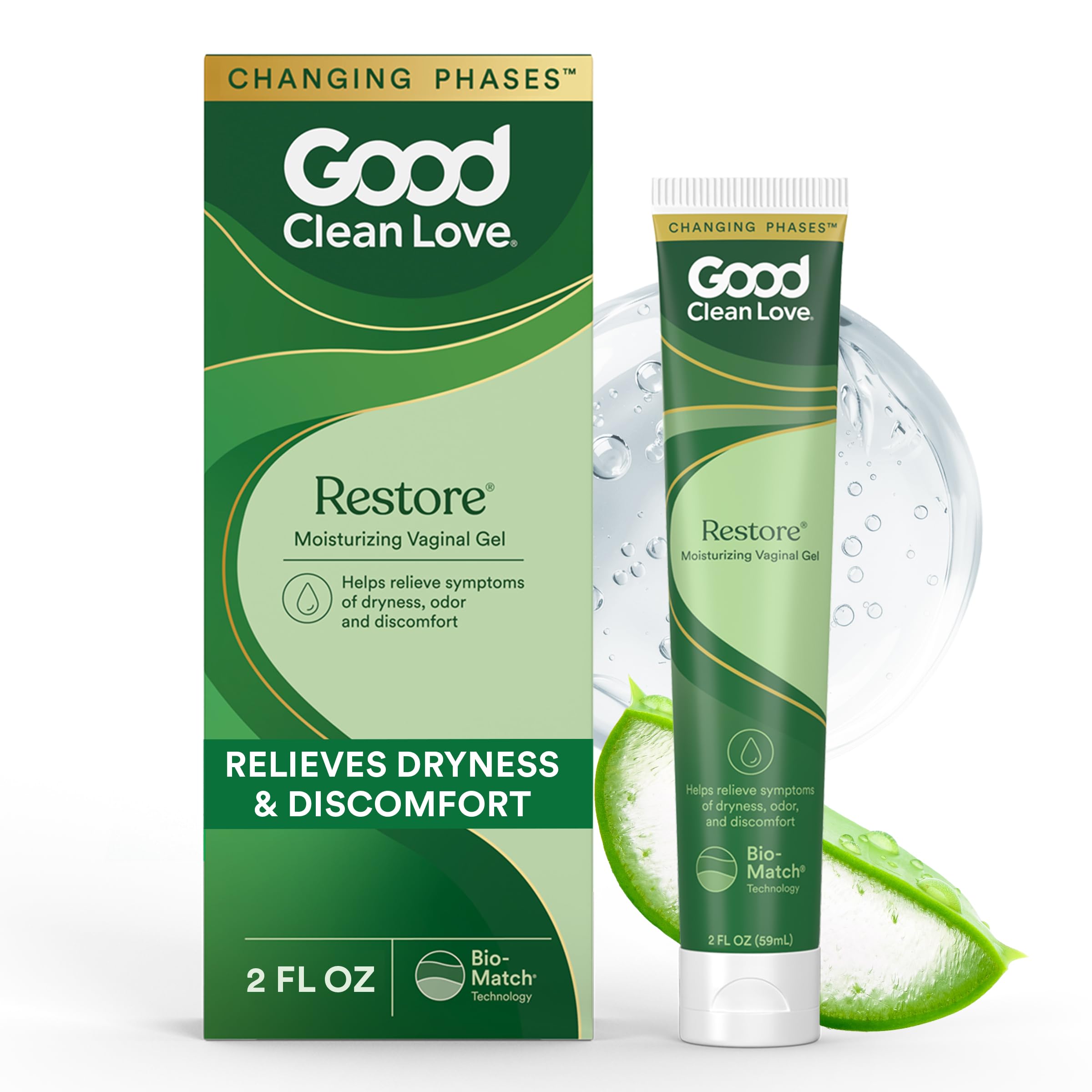 Good Clean Love Restore vaginal gel applicator for targeted moisture relief