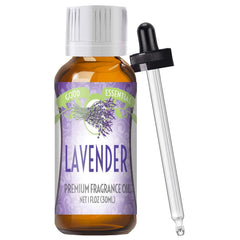 Good Essential Lavender Fragrance Oil 30ml in amber glass bottle