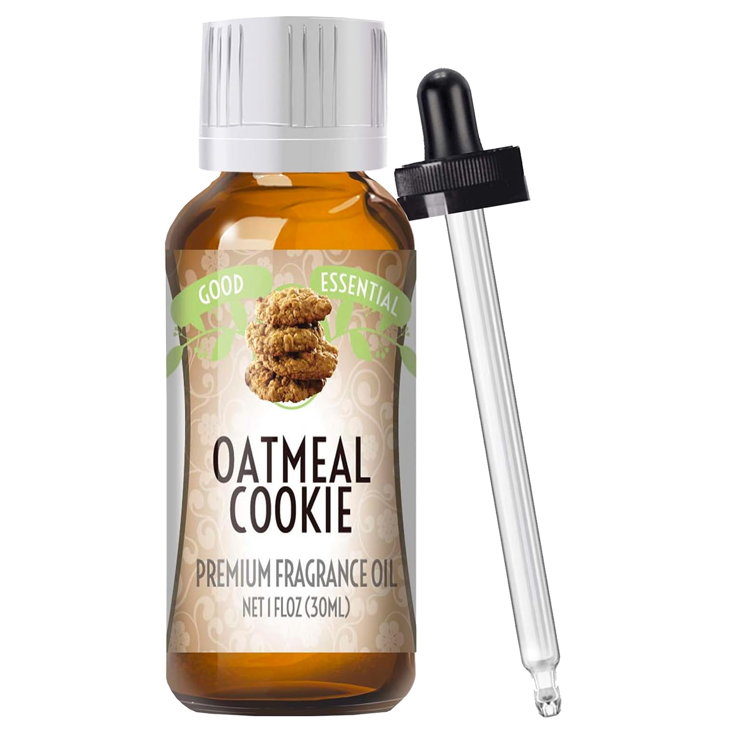 Good Essential Oatmeal Cookie Fragrance Oil in amber glass bottle – 30ml