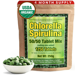Good Natured spirulina and chlorella capsules bottle – 1,250 tablets
