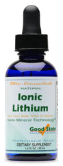 Close-up of Good State Liquid Ionic Lithium bottle with dropper