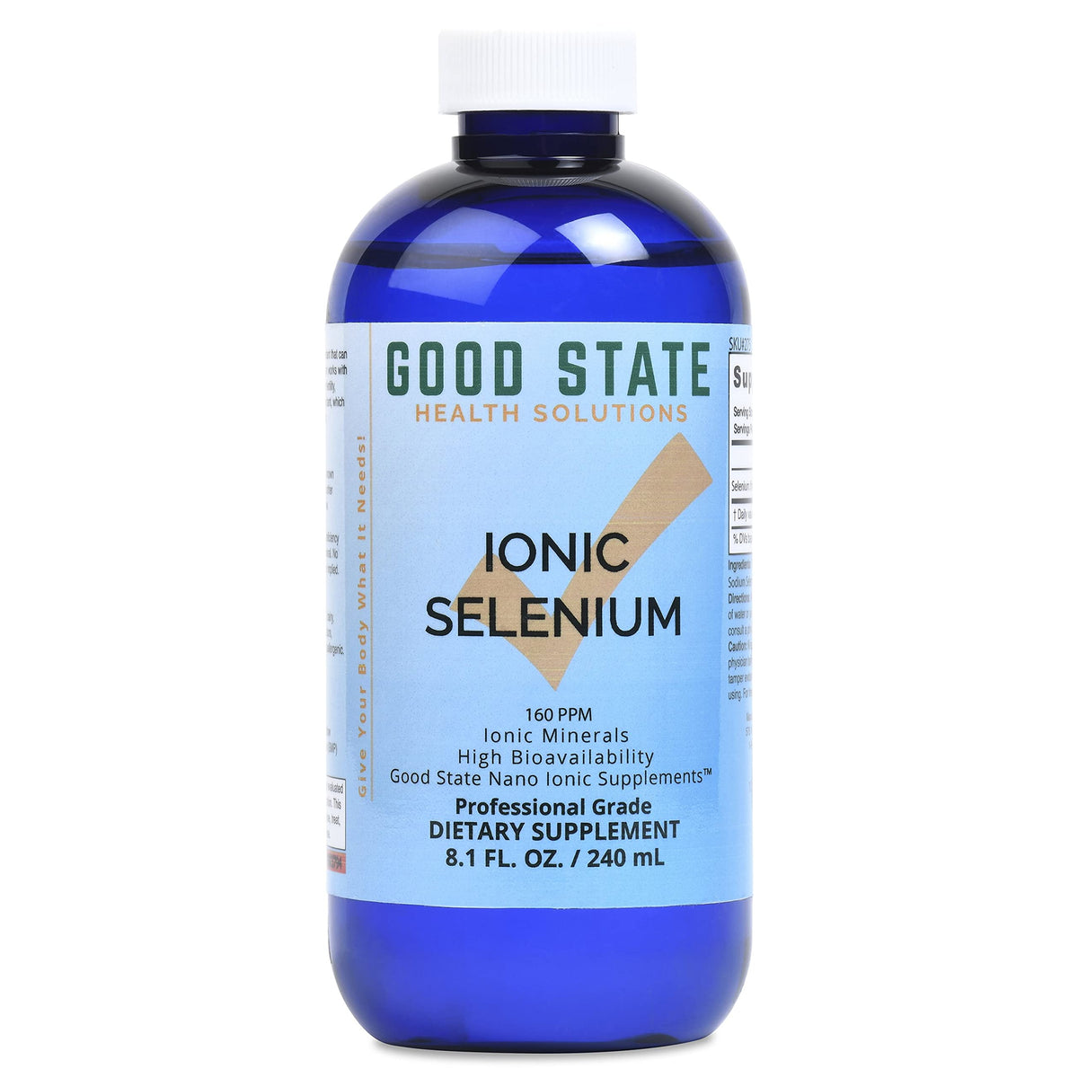 Front view of Good State Liquid Ionic Selenium bottle
