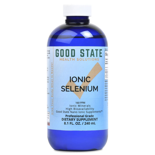Front view of Good State Liquid Ionic Selenium bottle
