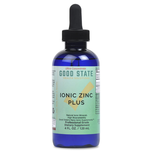 Good State Liquid Ionic Zinc Plus Ultra Concentrate bottle with 10 drops equals 15 mg