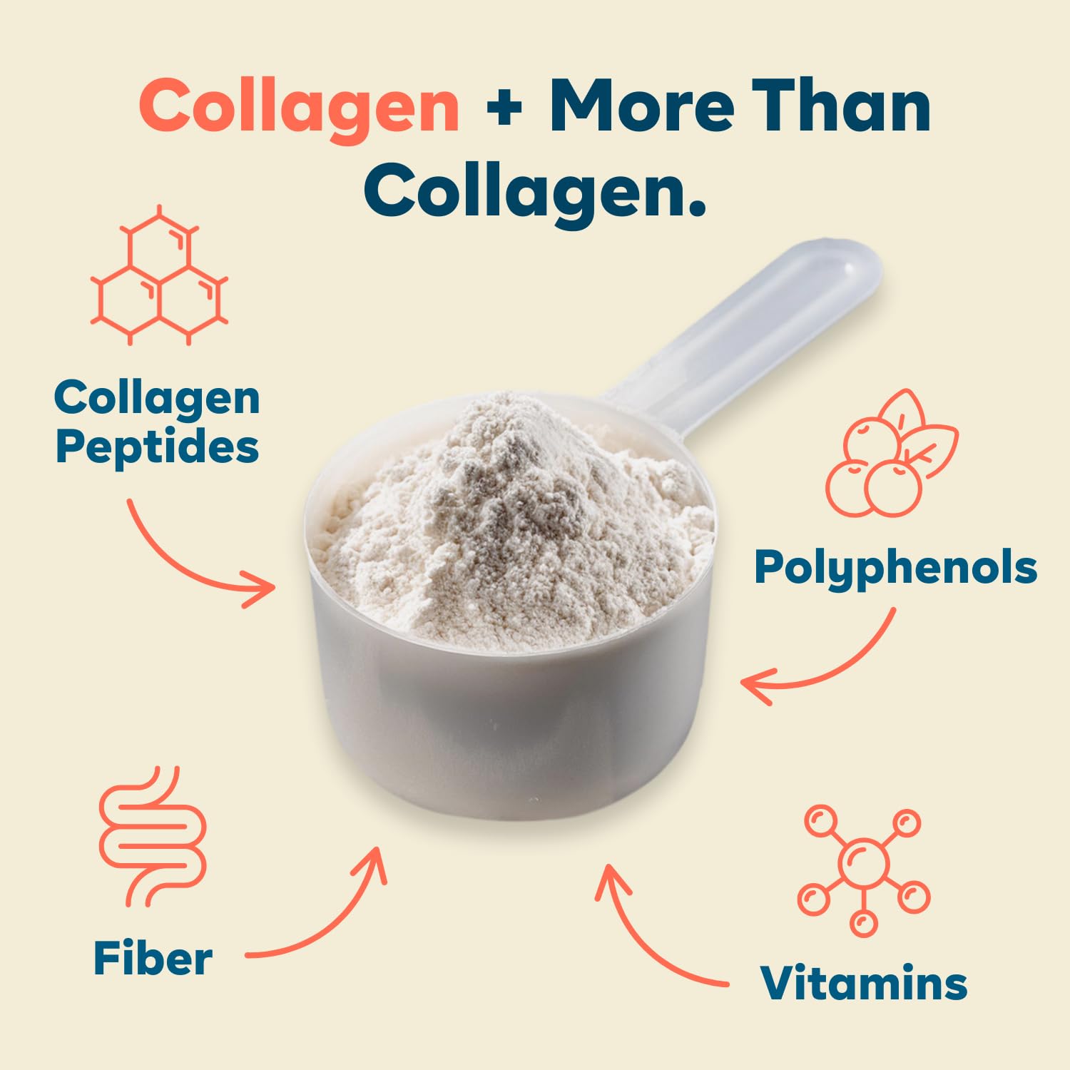 SUPR Collagen Powder being stirred into tea