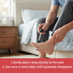 Goodnites wart remover compact packaging for easy storage and travel.