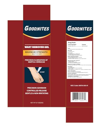 Goodnites wart remover gel non-drip bottle keeps application neat.