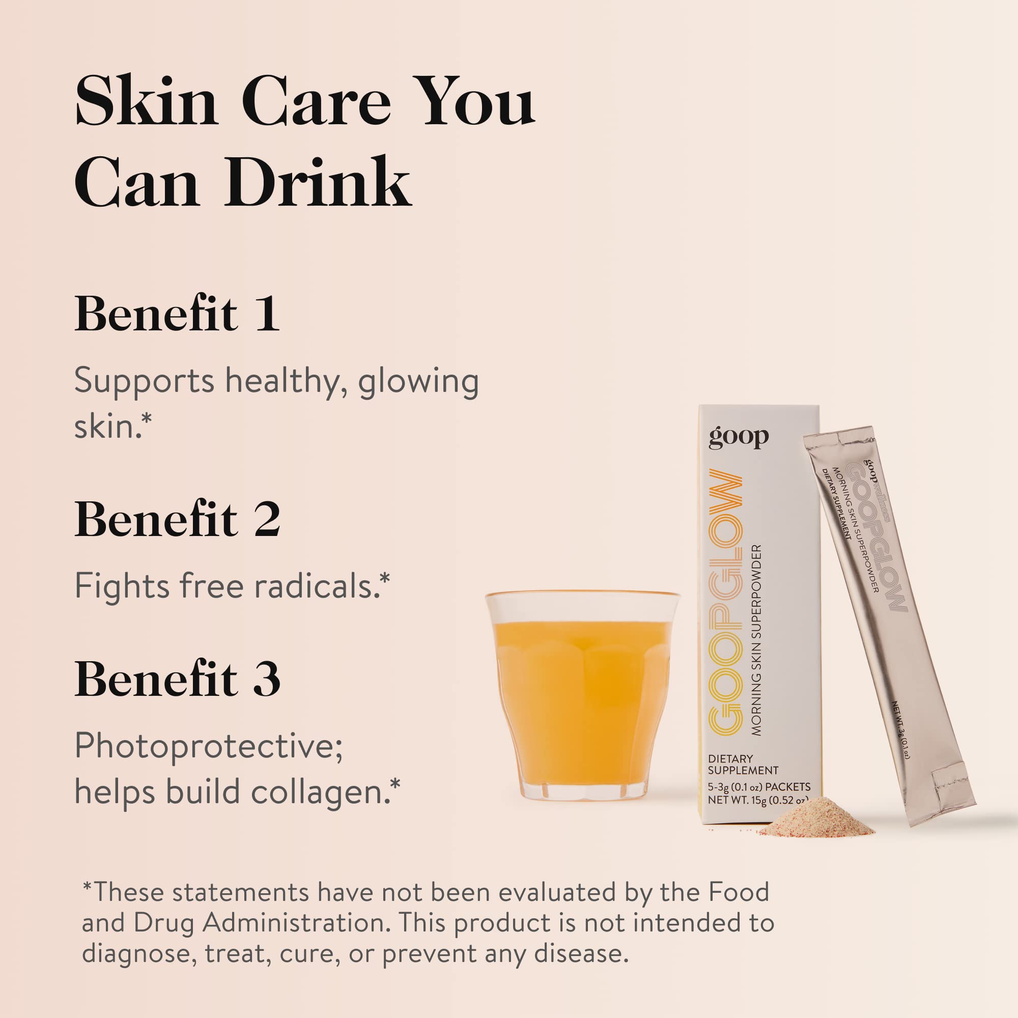 Goop Beauty Morning Skin Drink Mix 30-pack packaging back