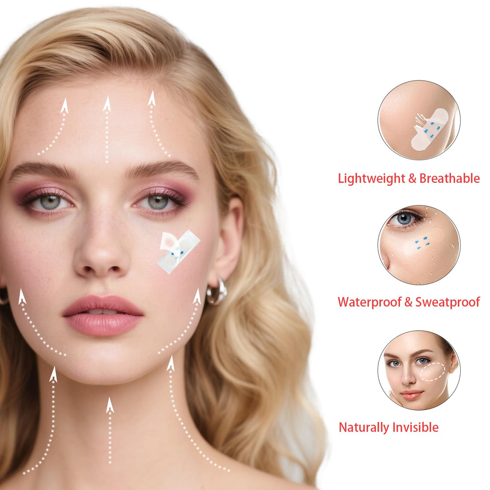 Gooprad Invisible Face-Lift Tape under makeup for invisible contour and blend.