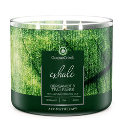 Goose Creek Bergamot Tea Leaves candle pour delivers bright mood lift and comforting tea-scent ambience
