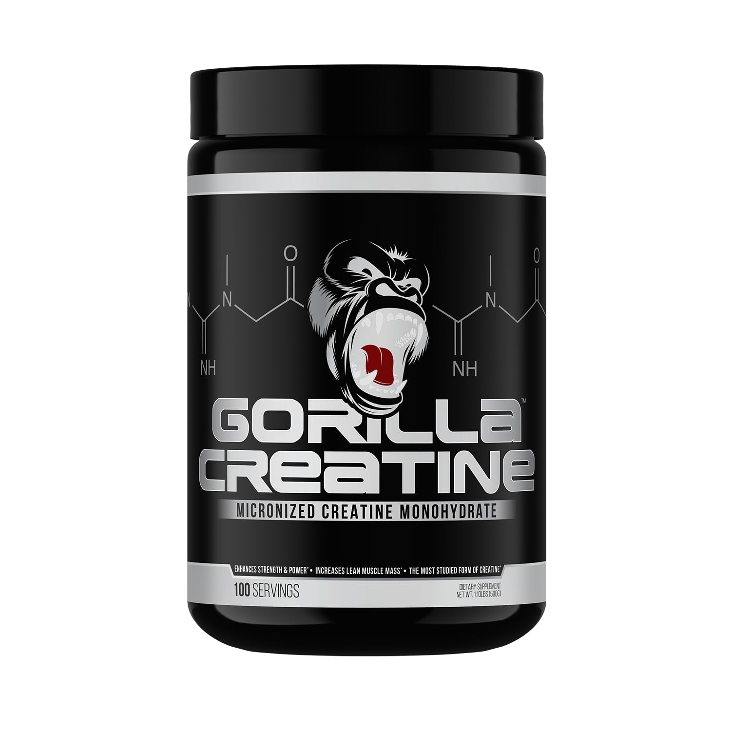 Gorilla Mind Creatine Monohydrate micronized bottle ready for daily use.