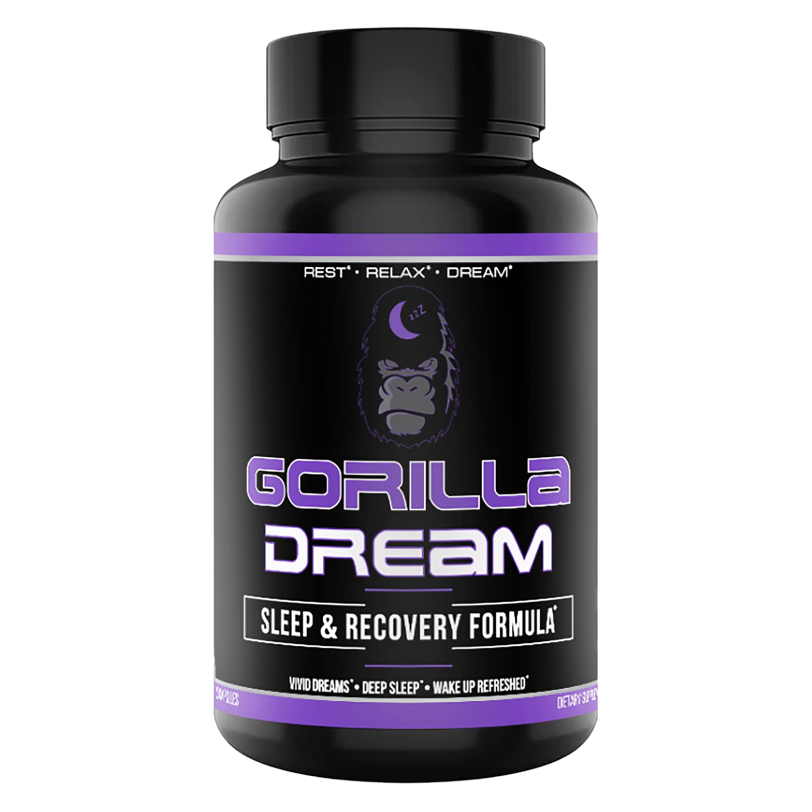 Gorilla Mind Dream sleep supplement bottle with 120 capsules