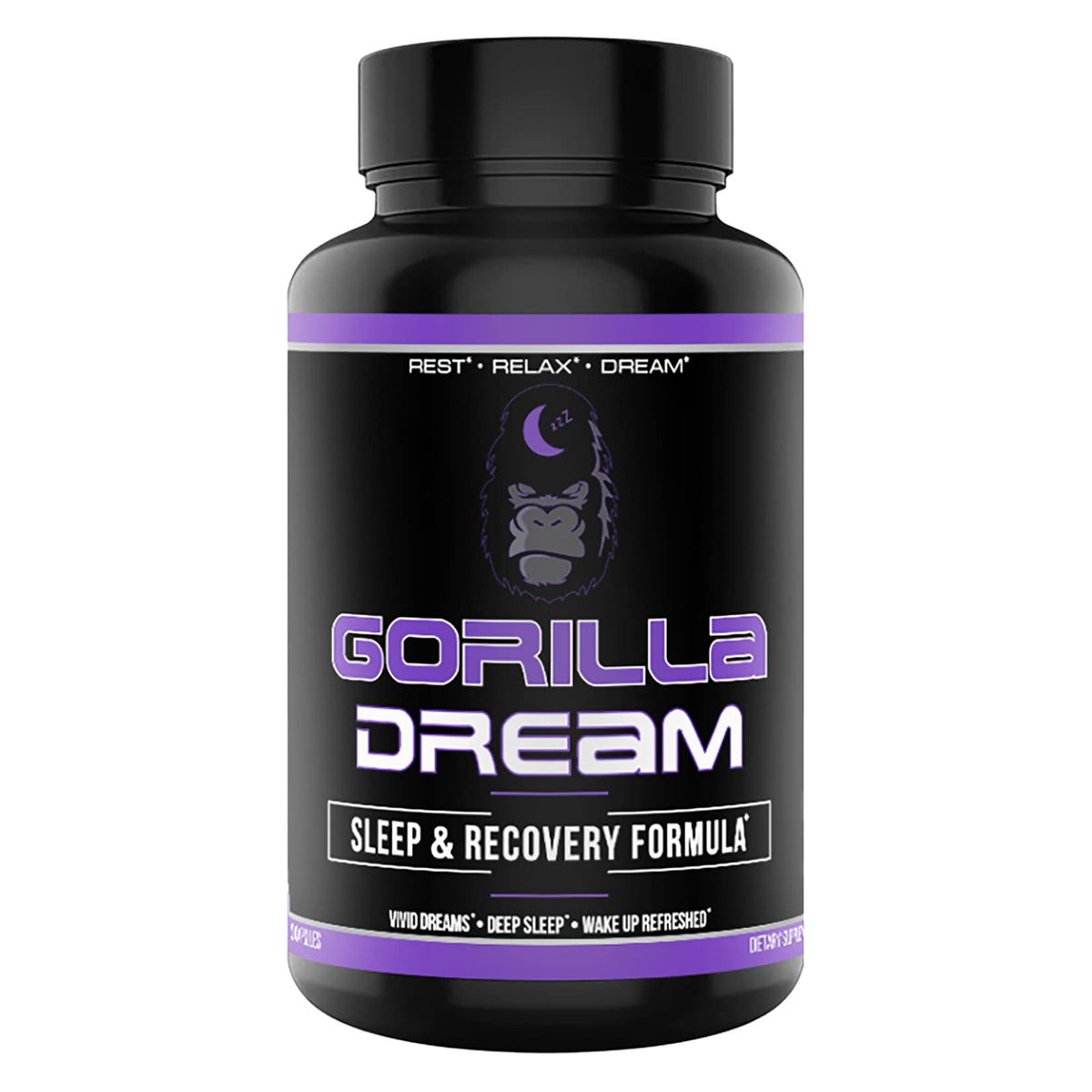 Gorilla Mind Dream sleep supplement bottle with 120 capsules