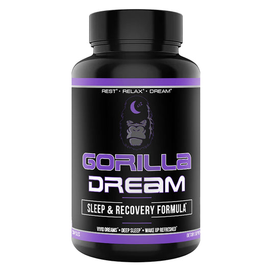 Gorilla Mind Dream sleep supplement bottle with 120 capsules