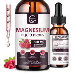 Front view of GORNVB Raspberry Magnesium Glycinate Liquid Drops 2-pack