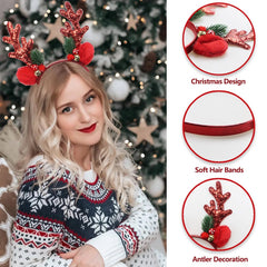 Gosuoa headband worn by a woman shows a comfortable festive style