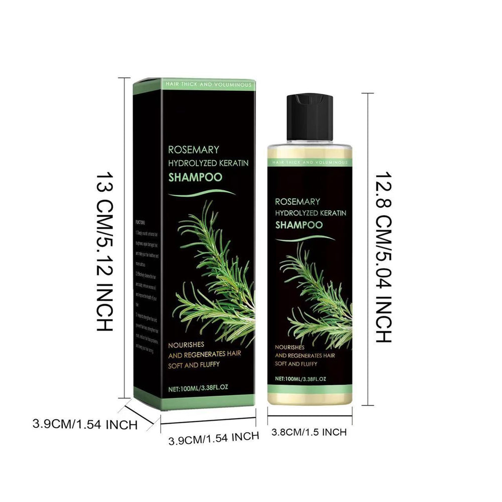 Goswar shampoo with rosemary branch emphasizes natural aroma and nourishing hair care.