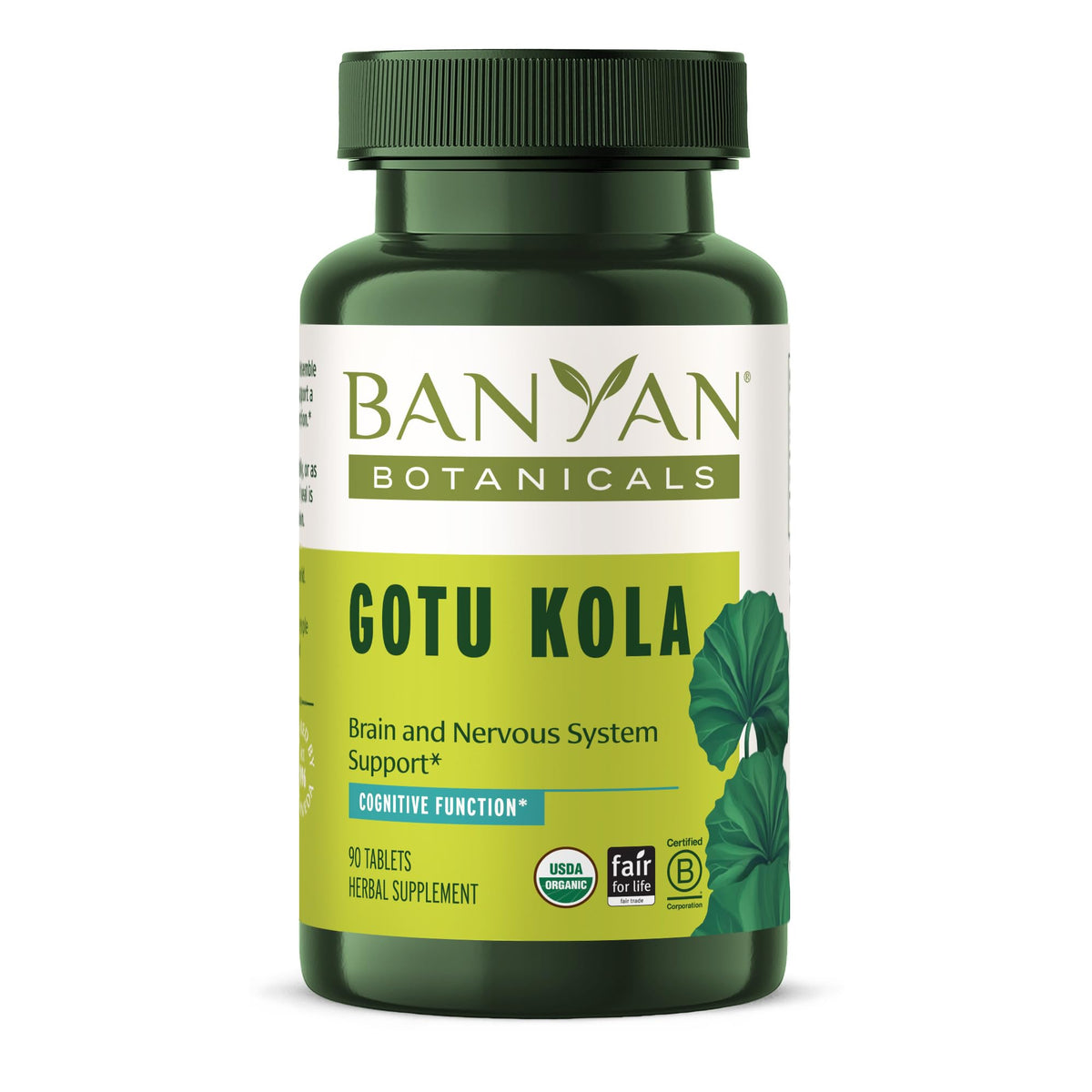 Gotu Kola 90 tablets in organic packaging